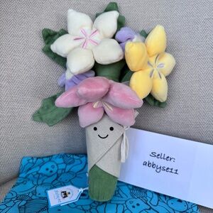 Jellycat Amuseables Bouquet of Flowers Plush Toy NWT Authentic With Dust Bag